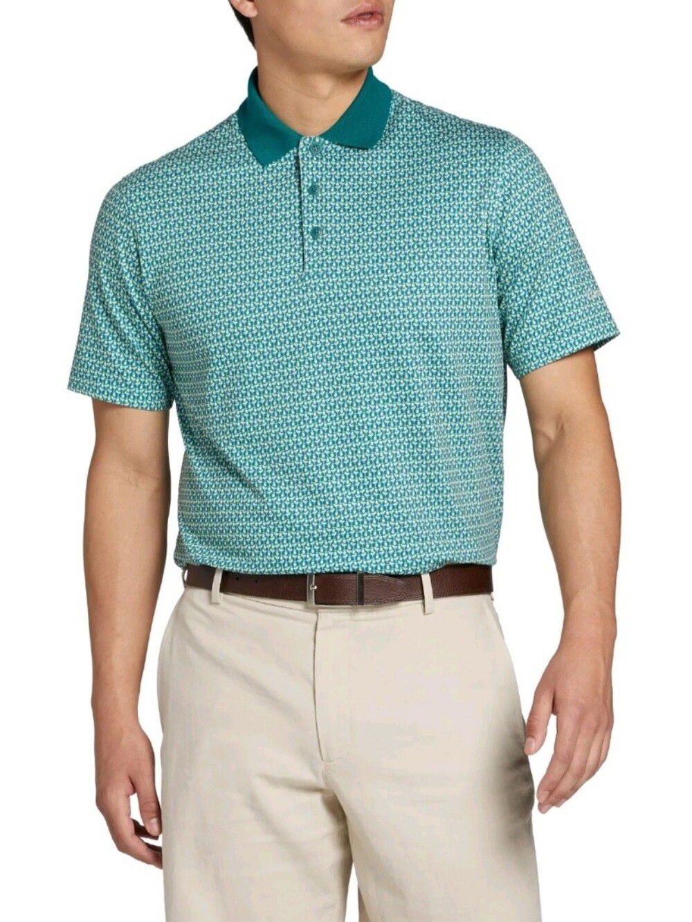 Walter Hagen Clubhouse 19th Hole Golf Polo Shirt Men Size Small New Green